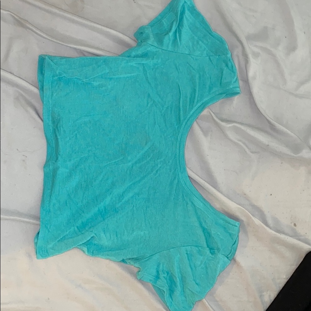 Teal crop top